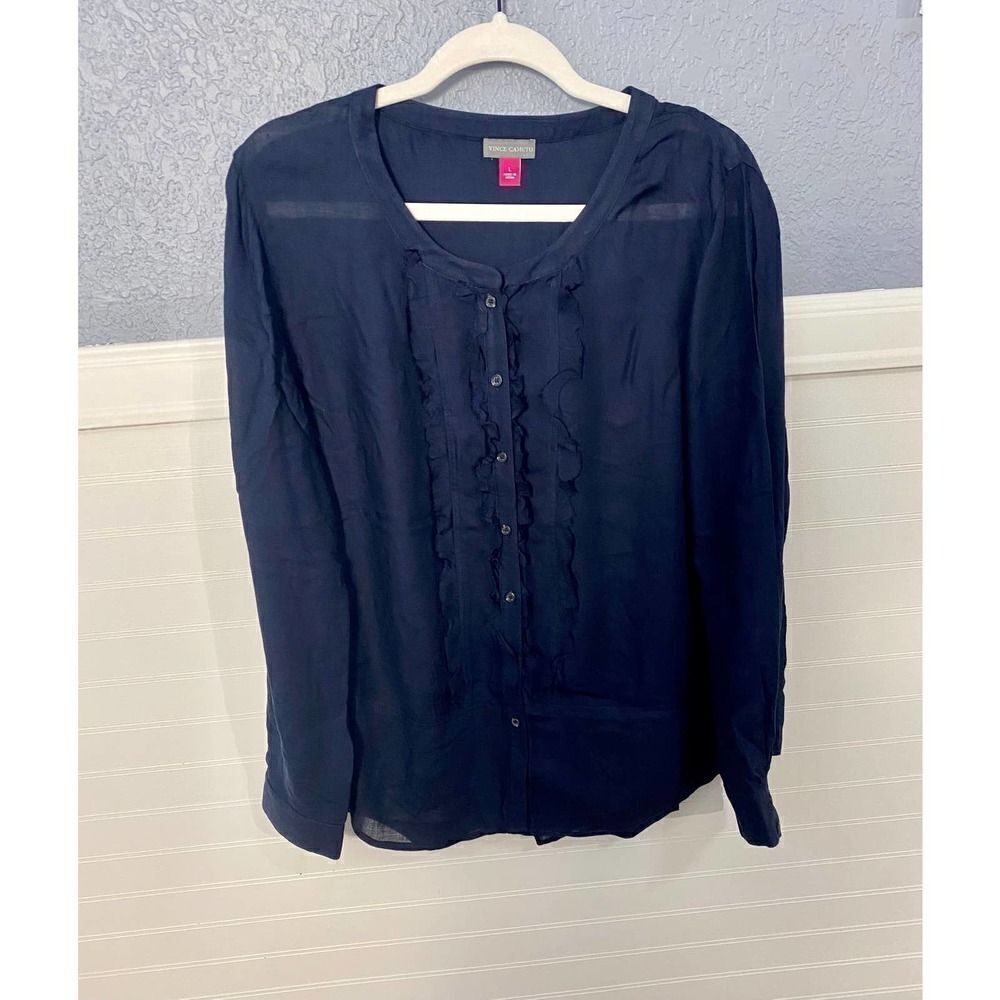 Vince Camuto Navy Blue Blouse